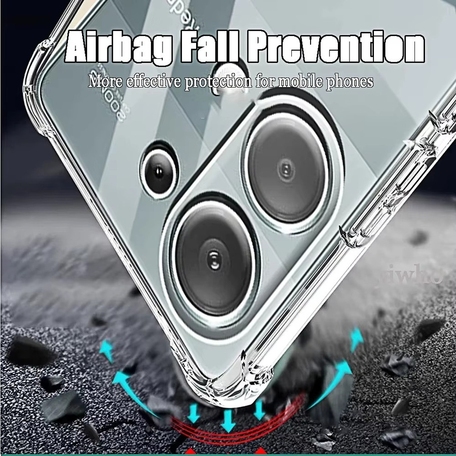Transparente Anti-Drop Silikon Schutzhülle für Xiaomi Redmi Note 14 13 12 11 10 9 Pro Plus 5G - Bild 5