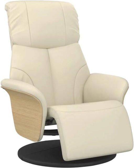 vidaXL Relaxsessel mit Fußteil in Beige aus Kunstleder mit 360-Grad-Drehfunktion - Bild 1