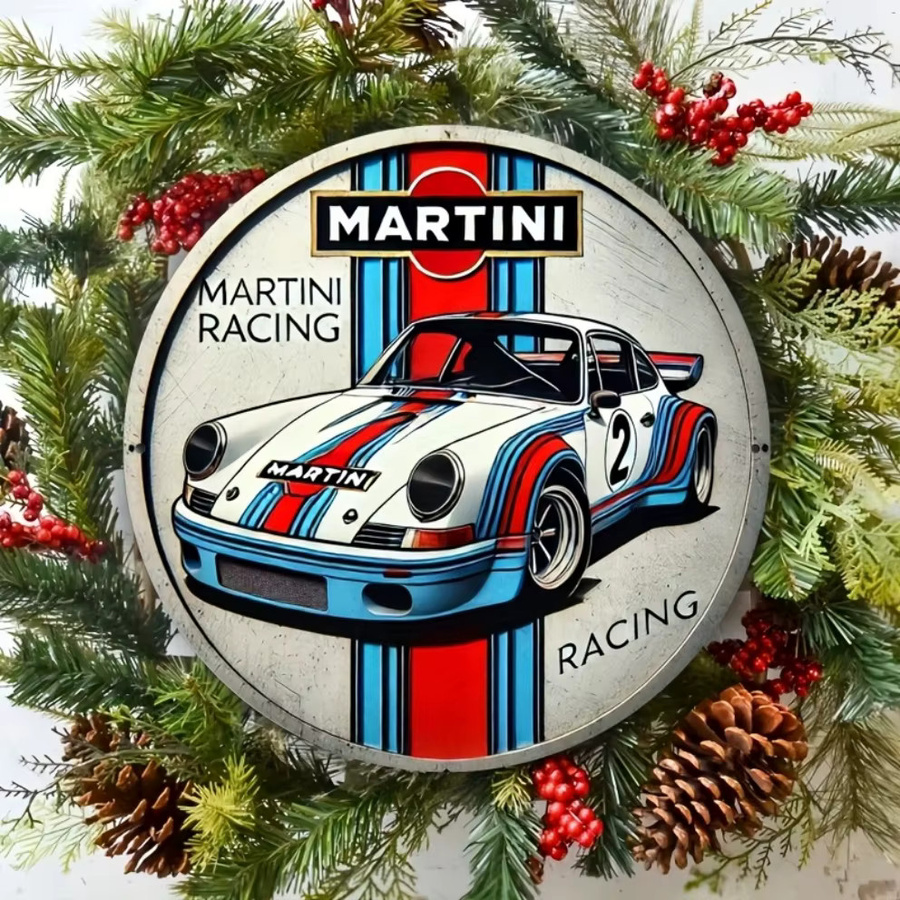 HELLOYOUNG Metallschild mit Martini-Rennmotiv als Wanddekor, B/H: 20 x 20 cm - Bild 4