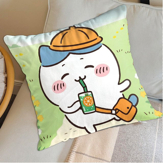 MINISO Kawaii Chiikawa Kissenbezug mit Weihnachtsdesign, quadratisch, 30 x 30 cm - Bild 1