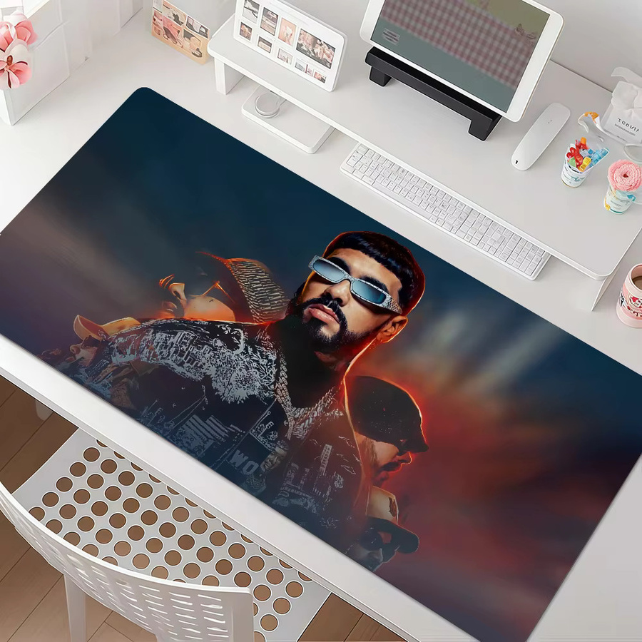 Anuel AA Mauspad Multicolor, großes rutschfestes und wasserdichtes Gaming-Mauspad mit genähtem Rand für Gaming, Büro und Alltag - Bild 4