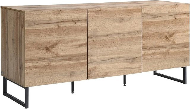 Vente-unique Sideboard Cevania in Natur und Braun im Industriestil, Breite: 140 cm - Bild 1