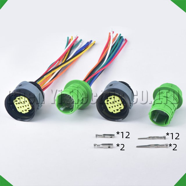 14-poliger Kfz-Steckverbinder Scheinwerfer-Kabelbaumstecker DTBFHPE14BKSV für Fiat Ducato und Maserati von yuyi in Multicolour - Bild 1