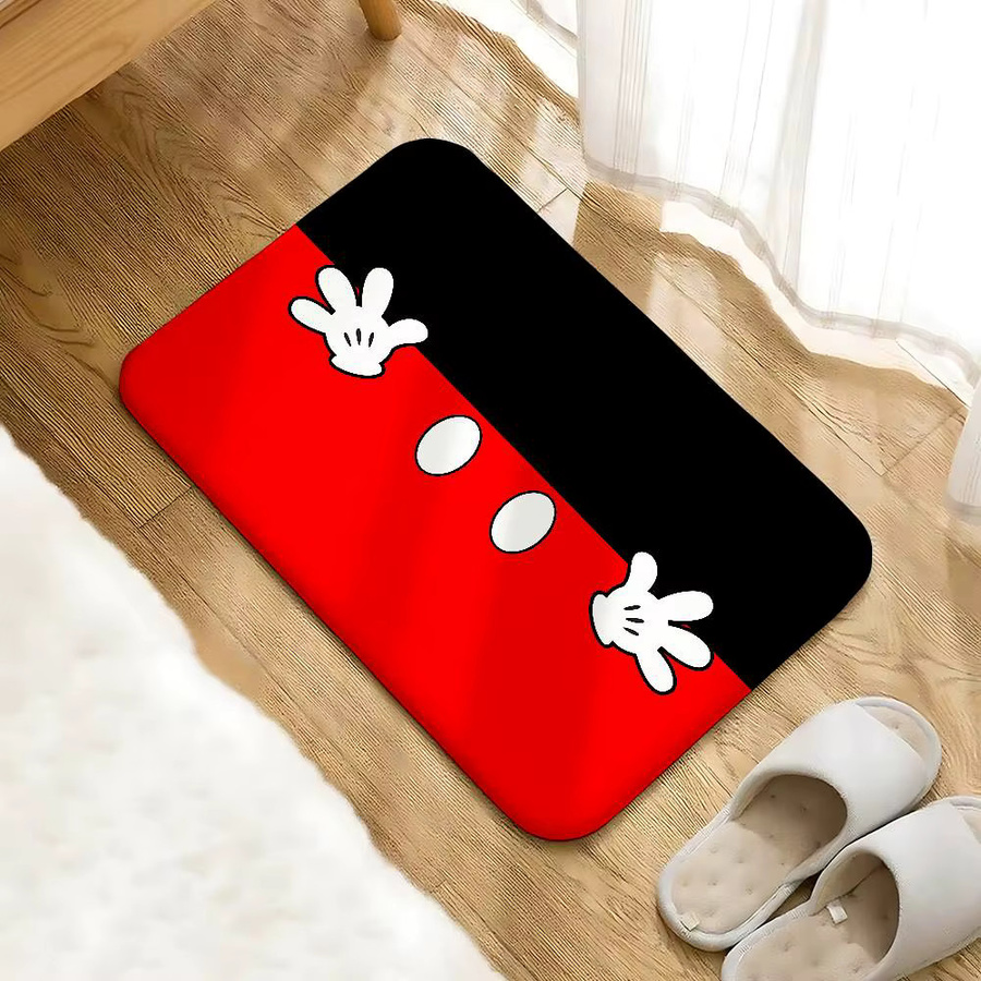 Rutschfeste Mickey Mouse Fußmatte von 52TOYS in Rot, rechteckig aus Polyester, Breite: 60,0 cm, Tiefe: 40,0 cm - Bild 4