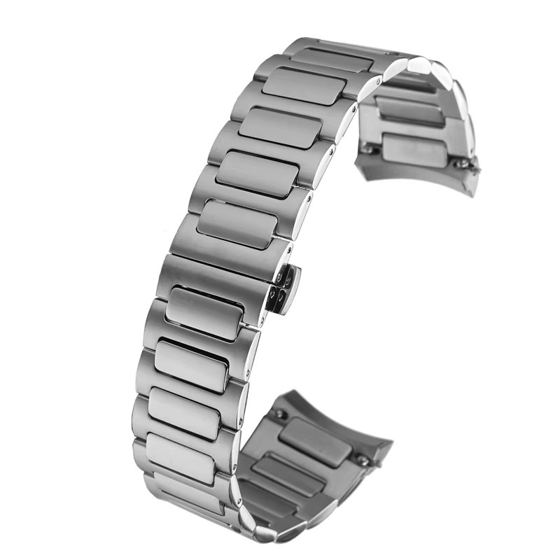 MEIKEJIA Uhrenarmband Edelstahl, 22 mm, Silber, Herren - Bild 5