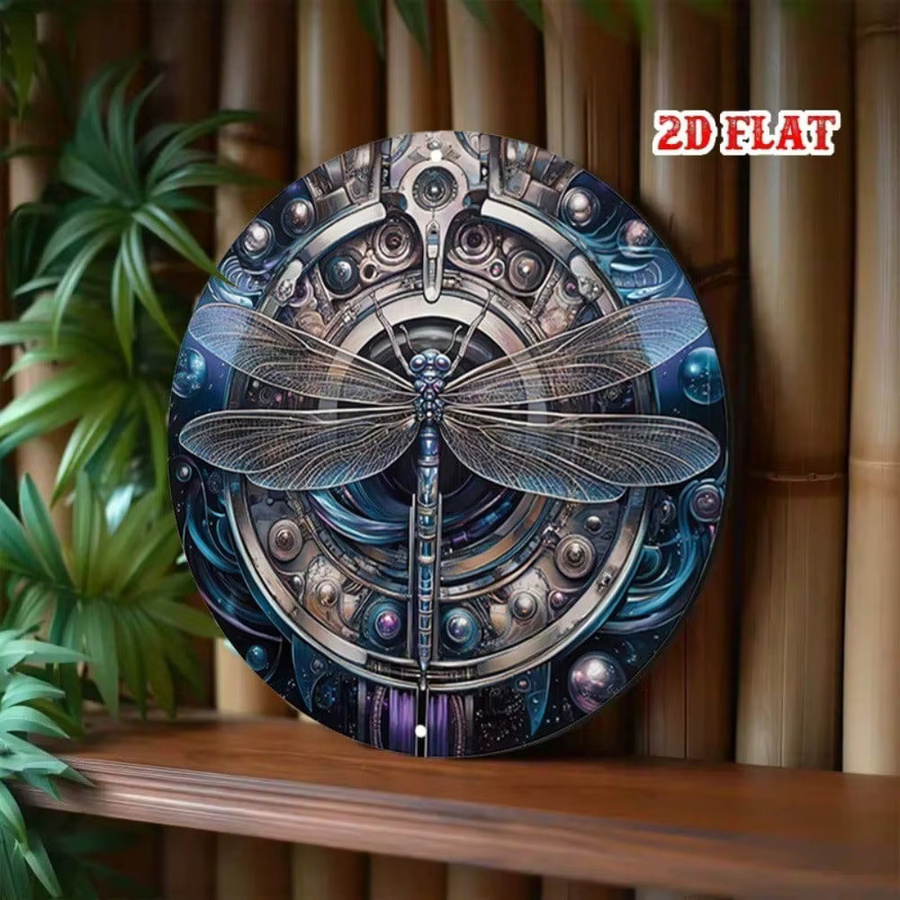 CIFBUY Steampunk Libelle Metallschild Vintage Wandkunst aus Aluminium in Multicolour - Bild 2