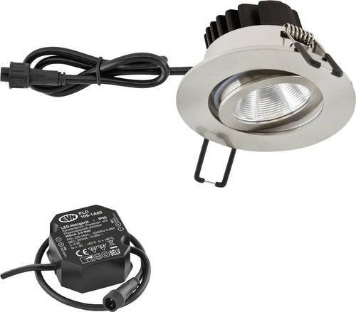 EVN LED-Einbauleuchte PC650N61340 in Edelstahl Silber, 6W, IP65, rund - Bild 1