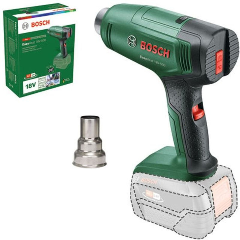 Bosch EasyHeat 18V-500 Akku-Heißluftgebläse in Grün und Schwarz - Bild 2