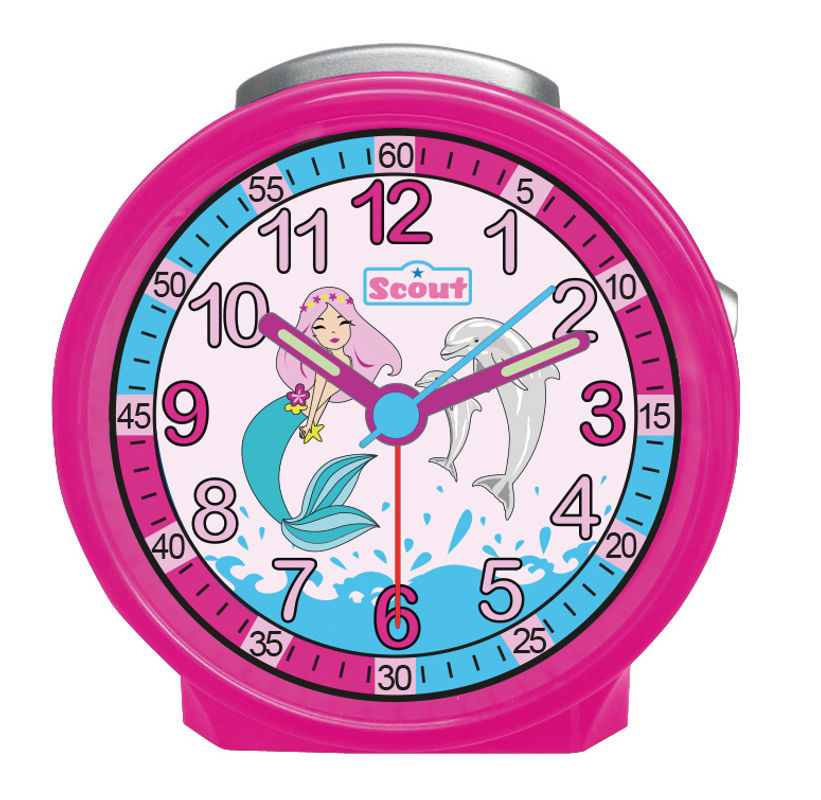 Scout Kinderwecker analog in Rosa mit Beleuchtung und Schlummerfunktion - Bild 2