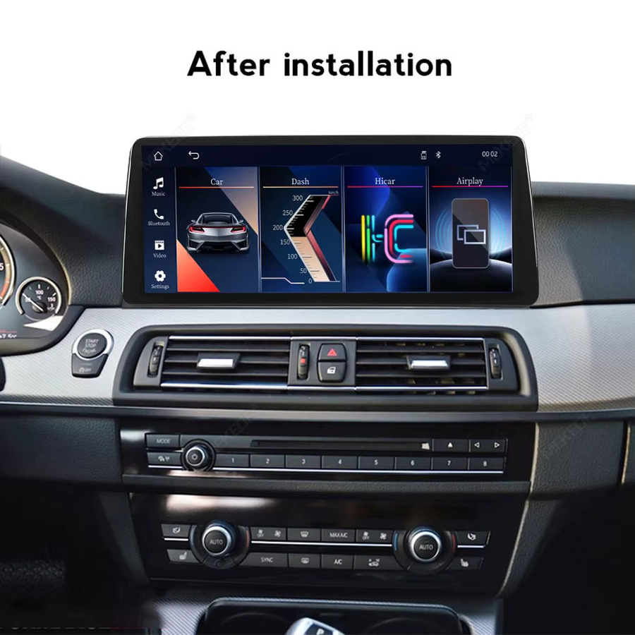 MEKEDE All-in-One Autoradio Navigations-Headunit mit 12,3 Zoll Multimedia-Display für BMW 5er Serie F10 CIC NBT System, Schwarz, kabelloses CarPlay und Android Auto - Bild 4
