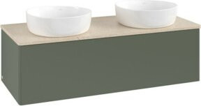 V&B Waschtischunterschrank Antao mit Beleuchtung, Farbe Grau lackiert, B/T/H: 120 x 50 x 36 cm - Bild 1