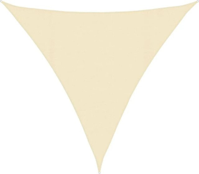 Furnicato Sonnensegel dreieckig aus HDPE in Creme - Bild 1