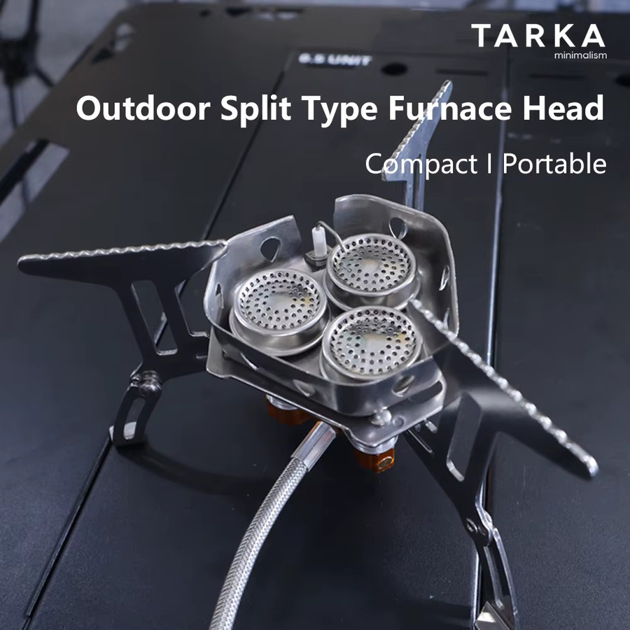 TARKA Outdoor Gasherd Camping Gas Kocher in Silber mit 5800 W Leistung als Klappherd für Picknick und Wandern - Bild 4