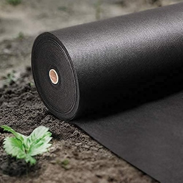 Schwarze Unkrautvlies Matte aus Polypropylen als Heavy Duty Gartenabdeckung für Blumen, Gemüse und Hochbeete - Bild 1