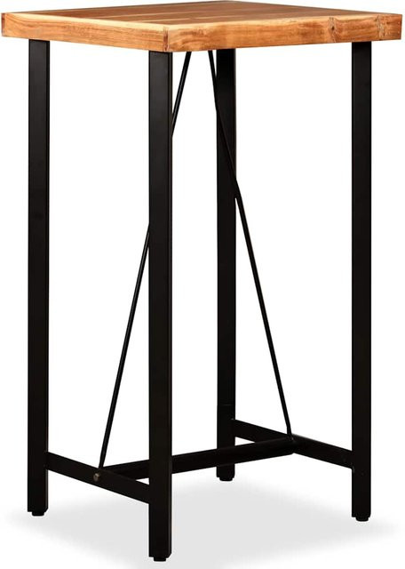vidaXL Bartisch aus Akazien-Massivholz in Braun im Industrie-Stil, B/T/H: 60 x 60 x 107 cm - Bild 3