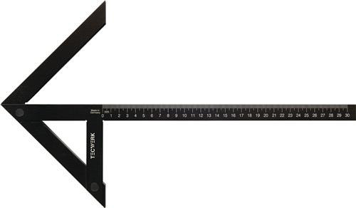 Tecwerk Zentrierwinkel Schwarz 30 cm - Bild 1