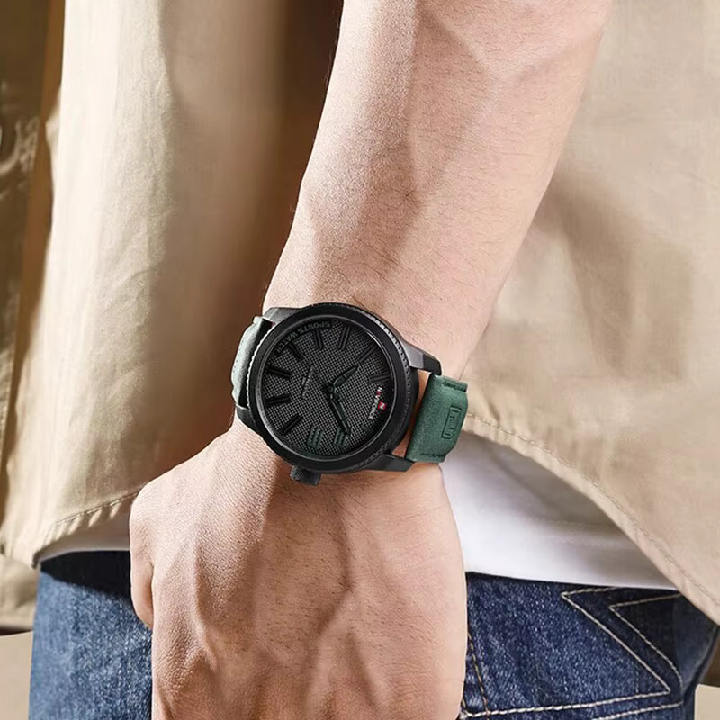 NAVIFORCE Armbanduhr, Analoguhr, Leder, Schwarz, Herren - Bild 5