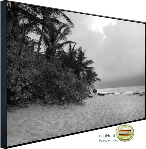 papermoon EcoHeat Infrarotheizung Strand Schwarz Weiss mit Matt-Effekt und App-Steuerung - Bild 1