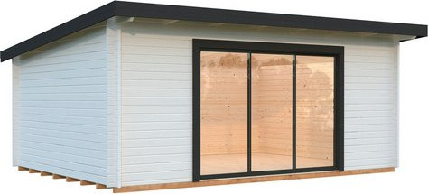 PALMAKO Gartenhaus Lea aus Holz in Weiss mit Pultdach und inklusive Fußboden, B/T/H: 578 x 451 x 249 cm - Bild 1