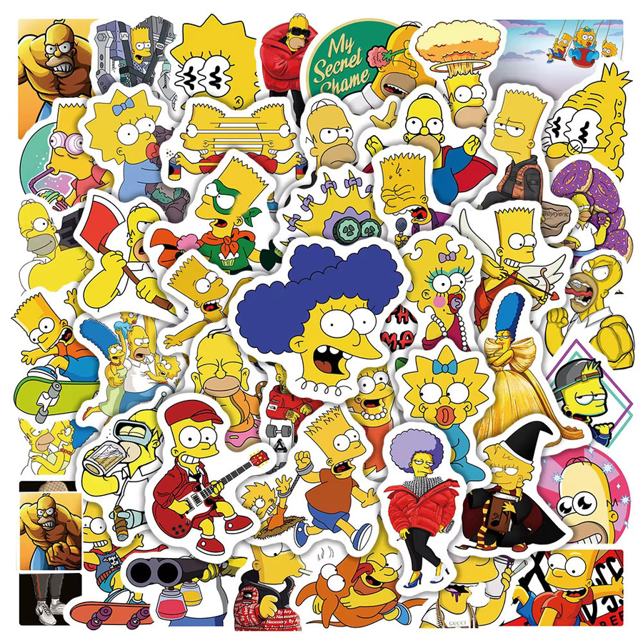Disney The Simpsons Aufkleber, Bunt / Mehrfarbig, 10/30/50 Stück - Bild 2