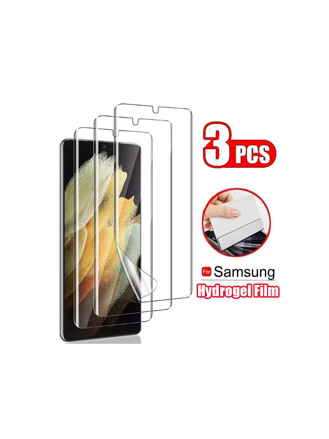 3 Stück Full Cover Hydrogel Displayschutzfolien für Samsung Galaxy S21 FE und S21 Plus, transparent - Bild 7