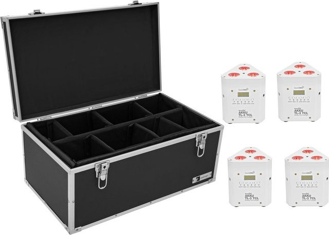 EUROLITE Set mit 4x AKKU TL-3 TCL Akku-LED-Scheinwerfern in Weiß inklusive Case TDV-1 - Bild 1