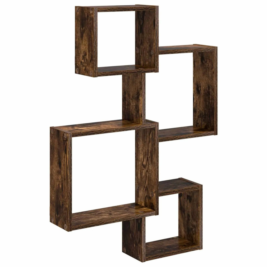 vidaXL Wandwürfelregale Cube in Raucheiche, modern und matt, B/T/H: 64 x 13,5 x 91,5 cm - Bild 2