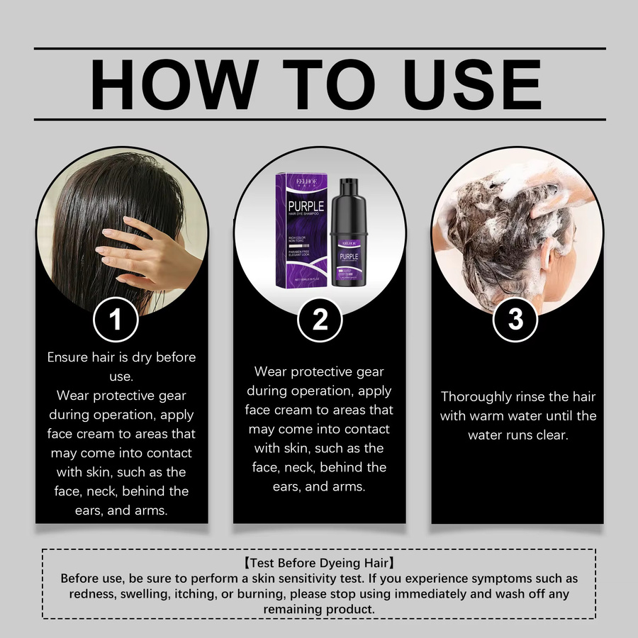 eelhoe Haarfärbe-Shampoo, 100 ml, für coloriertes Haar - Bild 6
