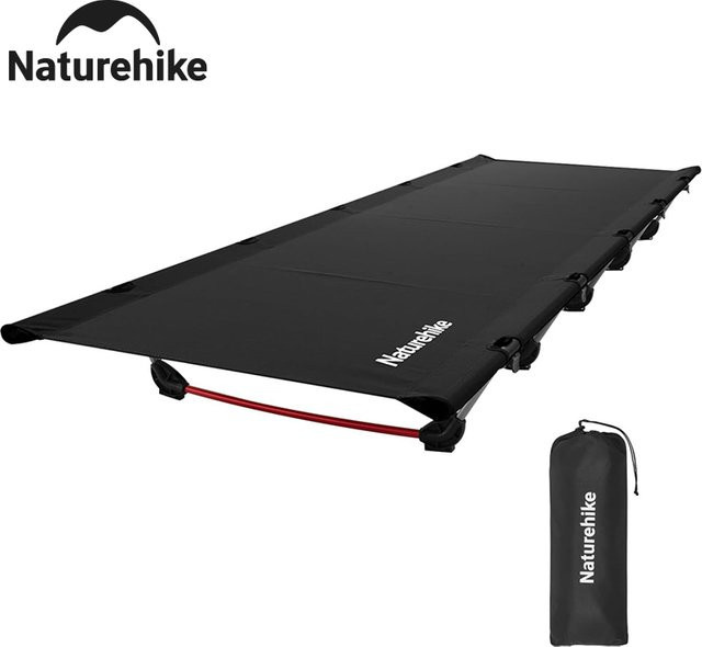 Naturehike Campingbett ultraleichtes Klappbett für Erwachsene in Grün oder Schwarz mit 150 kg Belastbarkeit - Bild 1