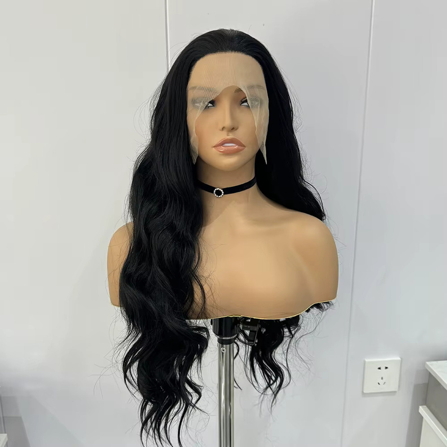 UStyleHair Perücke, schwarz, synthetisch, lang, gewellt, Damen - Bild 2