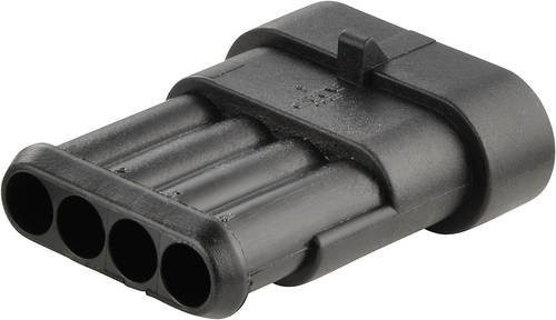 TE Connectivity AMP Superseal 1.5mm Series Buchsengehäuse Kabel, Polzahl: 4, Farbe: Schwarz, Artikelnummer: 282106-1 - Bild 1