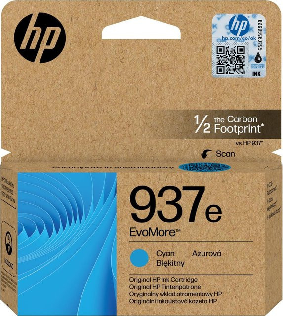 HP 937e EvoMore Tintenpatrone Cyan für Officejet Pro 9110b - Bild 1