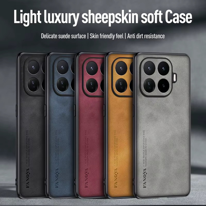 Luxuriöse Retro-Lederhülle für Xiaomi 17T Pro, Xiaomi 17T und Xiaomi 17T Pro 5G, stoßfeste matte Silikonhülle in Braun oder Grau - Bild 4