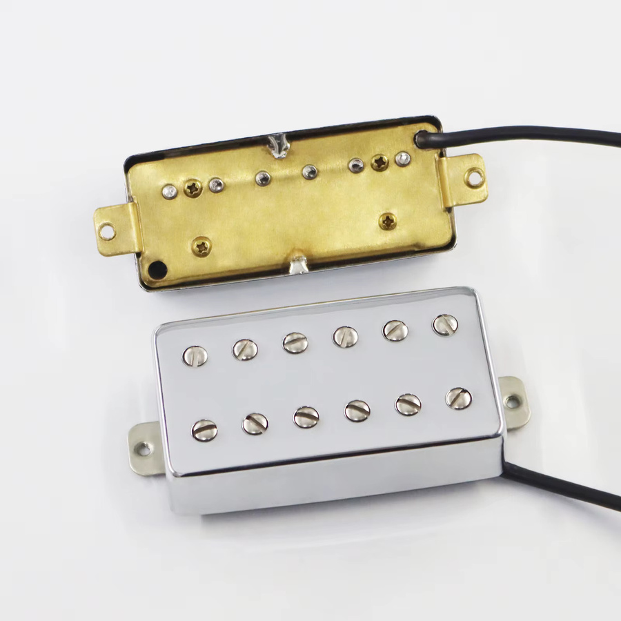 Phrilam HRILAM Alnico 5 Mini-Humbucker Doppelspulen-Tonabnehmer für E-Gitarren in Silber - Bild 2