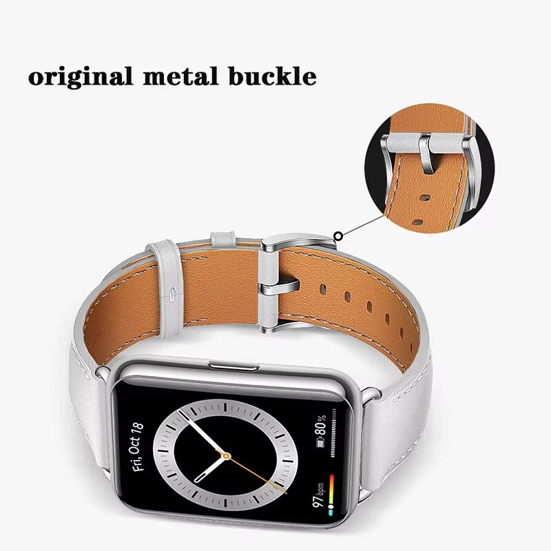 Uhrenarmband Leder, retro, Unisex, für Huawei Fit 2 Smartwatch - Bild 2