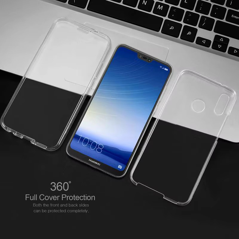 Transparente 360-Grad Ganzkörper Silikon Schutzhülle für Huawei P30 P40 P20 Lite Mate 10 Lite Mate 20 Pro P Smart und Honor 8X - Bild 4