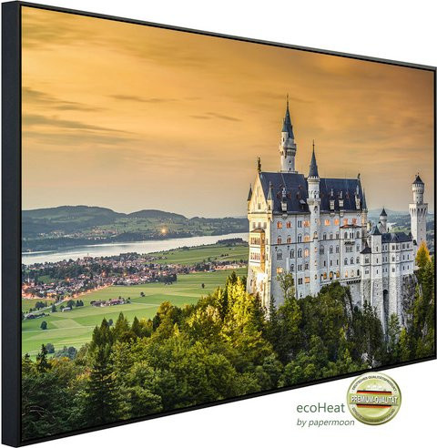 papermoon Infrarotheizung EcoHeat Schloss Neuschwanstein mit Matt-Effekt in Bunt, App-Steuerung und Überhitzungsschutz - Bild 1
