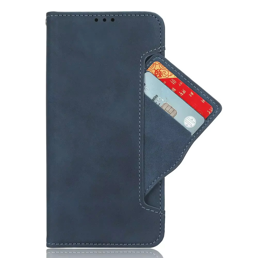 Luxus Shell Handyhülle mit abnehmbarer Karten-Tasche und Brieftasche für Honor Magic 7 6 5 Pro Lite X60 I 300 200 Pro X9C X9B X9A X9 X8B X8A X8 in Rot und Blau - Bild 2