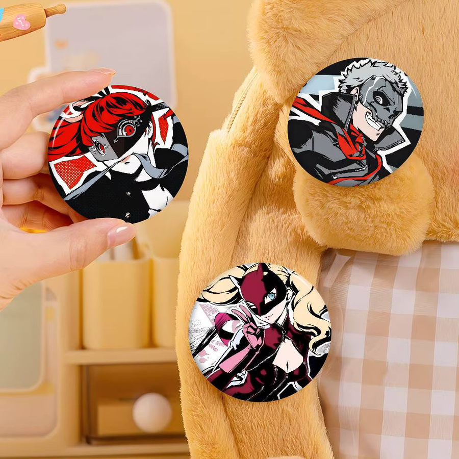 Mesuca Persona 5 Anstecknadel, rundes Metallabzeichen, Bunt / Mehrfarbig - Bild 3