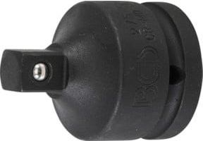 BGS Kraft-Steckschlüssel-Adapter in Schwarz mit Innenvierkant 20 mm und Außenvierkant 12,5 mm - Bild 1