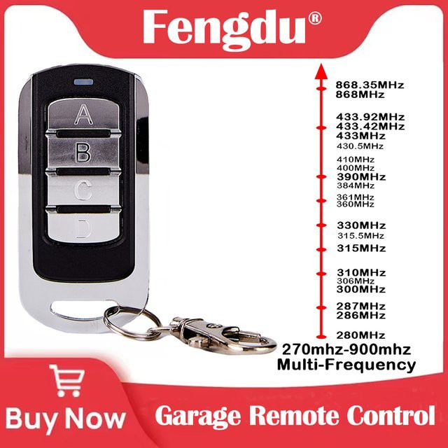 FD Handsender Mehrfrequenz-Duplikator in Schwarz für Garagentor- und Tor-Fernbedienungen mit 280–868 MHz und 433 MHz (Fester Rolling-Code) - Bild 1