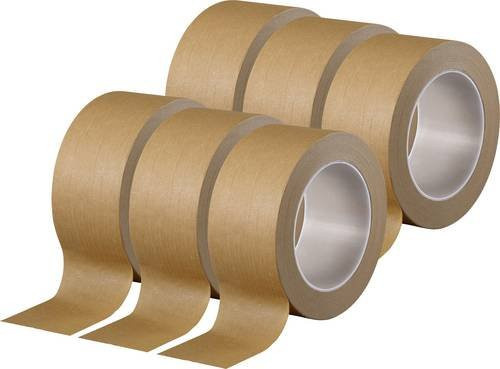 TOOLCRAFT Packband Braun 6er Set, Breite: 5 cm, Länge: 50 m - Bild 1