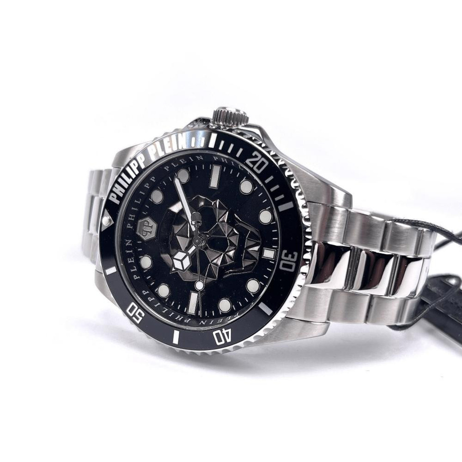 Philipp Plein Taucheruhr, Quarz, Edelstahl, 44 mm, Herren, silber - Bild 3