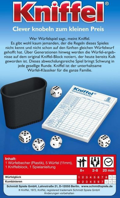 Schmidt Spiele Kniffel, Strategiespiel, Metall, ab 8 Jahren - Bild 2