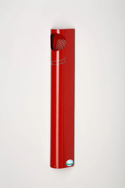 PROREGAL Wandabstreifer mit Abstreifblech aus verzinktem Stahl in Rot, H x B x T: 55 x 7,4 x 11 cm - Bild 1