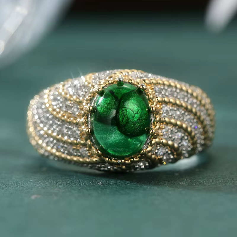 YoYo Ring, Silberfarben, Synthetischer Smaragd, Zirkonia, Damen - Bild 3