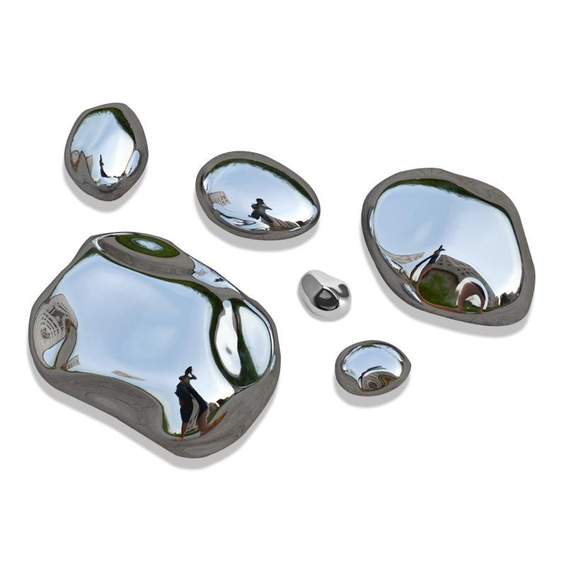 Trend Aura Abstrakt Dreidimensionale Metall-Wanddekoration in Steinoptik für dein Wohnzimmer - Bild 3