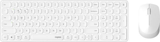 Rapoo Wireless Multi-Mode Combo Set 9310M.DE.WH in Weiß mit Bluetooth und Wi-Fi sowie QWERTZ DE Layout - Bild 1