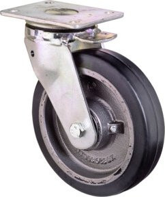 BS Schwerlastrolle RR100.B81.250 mit Schraubbefestigung in Schwarz und Grau - Bild 1