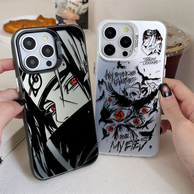 Handyhülle mit Naruto Uchiha Itachi Anime Design für iPhone 11 bis iPhone 17 Pro Max und weitere Modelle - Bild 1